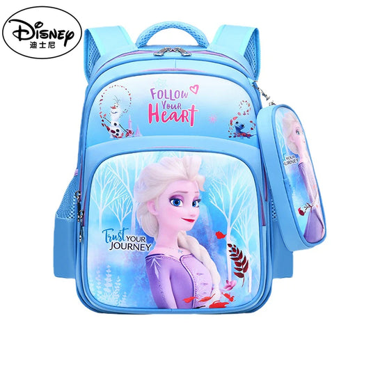 Disney  New Frozen Elsa Anna Cartoon Schoolbag Girls Backpack Children Primary School Schoolbag Children Backpack Schoolbag