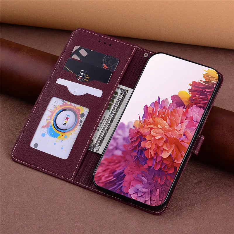 A55 5G Case For Coque Samsung Galaxy A55 Case A556B A556E Leather Wallet Flip Case For Samsung Galaxy A55 5G Phone Case Fundas