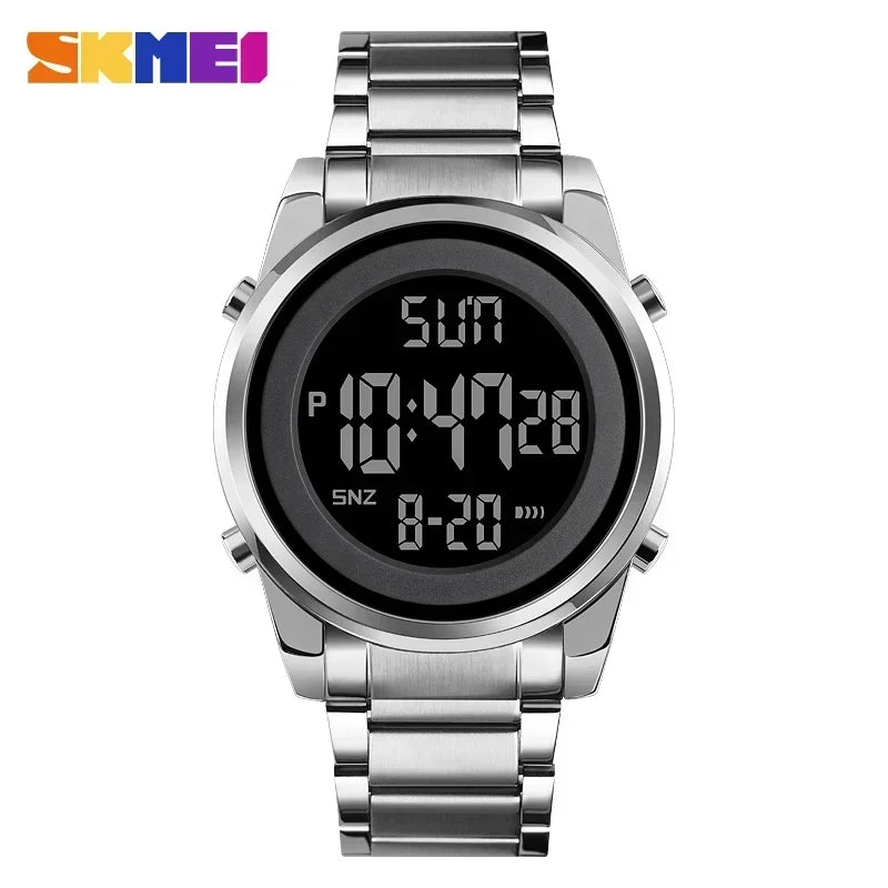SKMEI 1611 Chrono Count Down Alarm Hour For Mens reloj hombre Digital 2 Time Mens Watches Fashion LED Men Digital Wristwatch