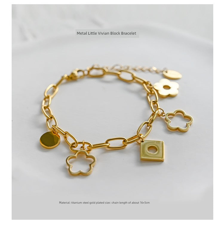 Instagram Cute Flower Small Pieces of Silver Geometry