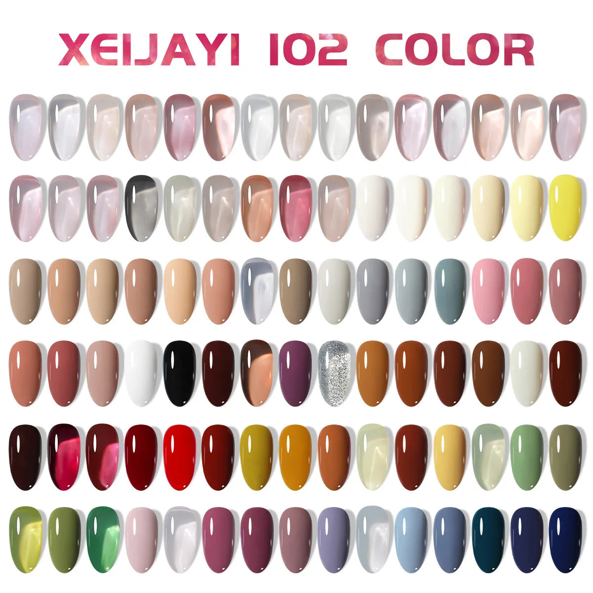 XEIJAYI Permeating Ice Jelly Gel Polish 102 Color Hybrid Nail Varnish Soak Permanent Uv Led Thermo Gel Polish Manicure Goods
