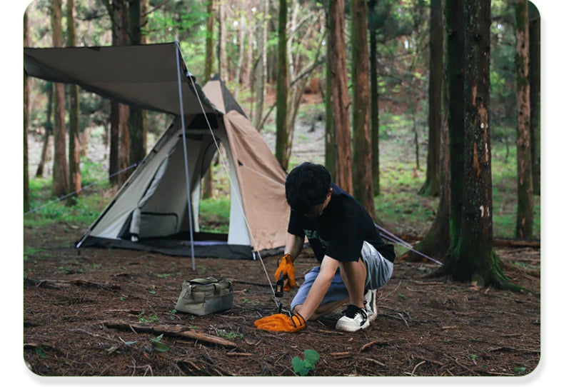 Desert Fox Outdoor Thickening and Lengthening Camping Ground Nail Awning Tent Camping with Steel Ground Nail Beach Camp Nail