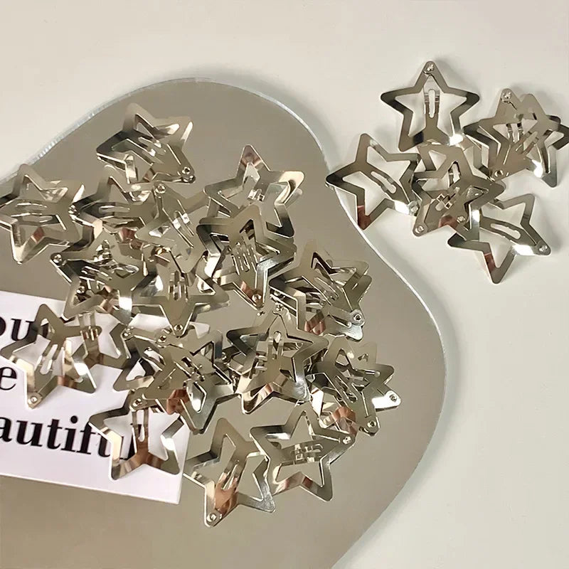 Y2K Star Hairpins Girls Versatile Coloful Sweet Cool Hairclip Women Cute Bright BB Clips Multicolored Headwear Hair Accessories