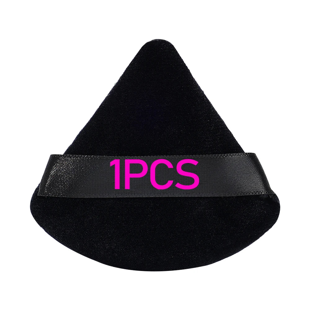 Pink Triangle Velvet Powder Puff Make Up Sponges for Face Contouring Shadow Seal Cosmetic Foundation Loose Powder Makeup Tools