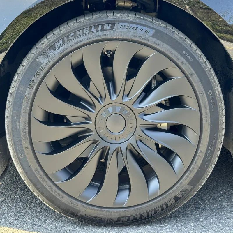 4PCS 18-Inch HubCap for New Tesla Model 3 Highland 2025 Performance Replacement Wheel Cap Automobile Full Rim Cover Accessories