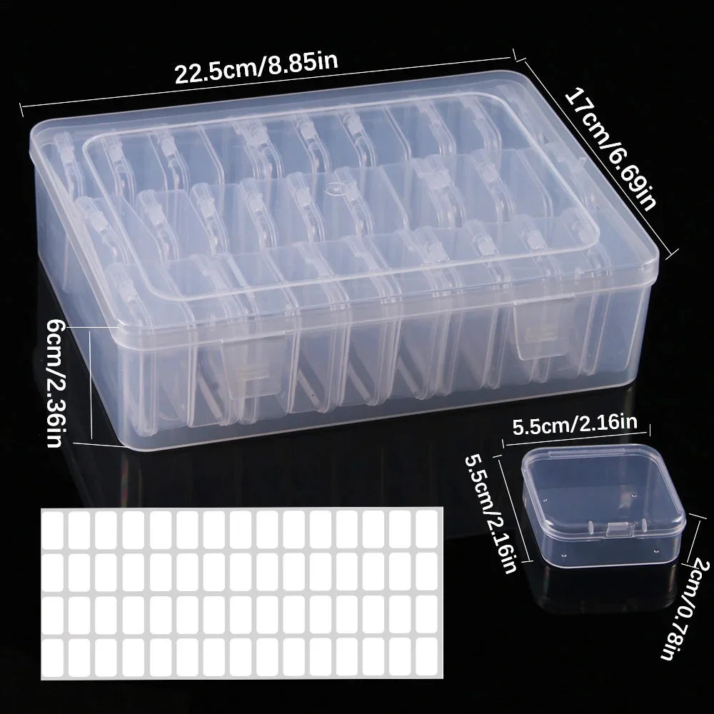 DIY Diamond Painting Embroidery Storage Box, Nail Art Jewelry Rhinestone Mosaic Storage Container Multifunctional Storage Box