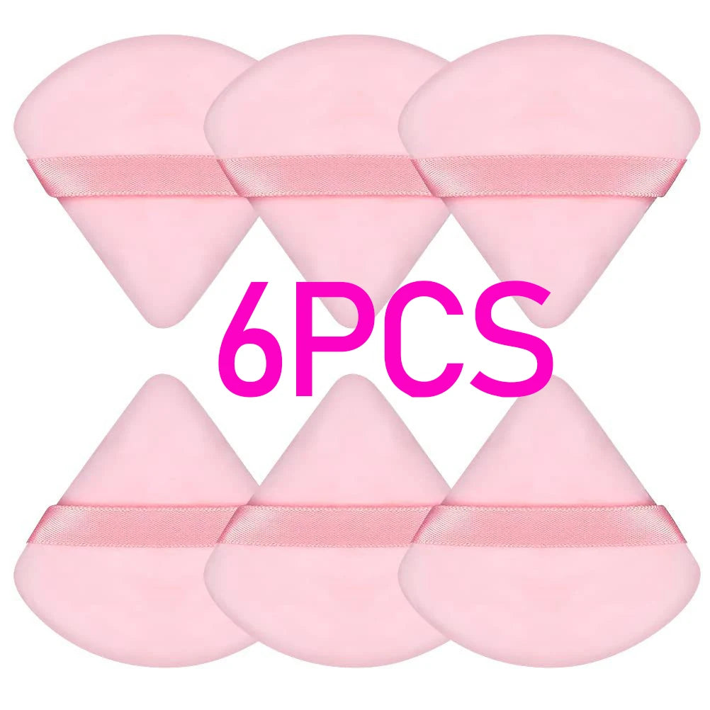 Pink Triangle Velvet Powder Puff Make Up Sponges for Face Contouring Shadow Seal Cosmetic Foundation Loose Powder Makeup Tools