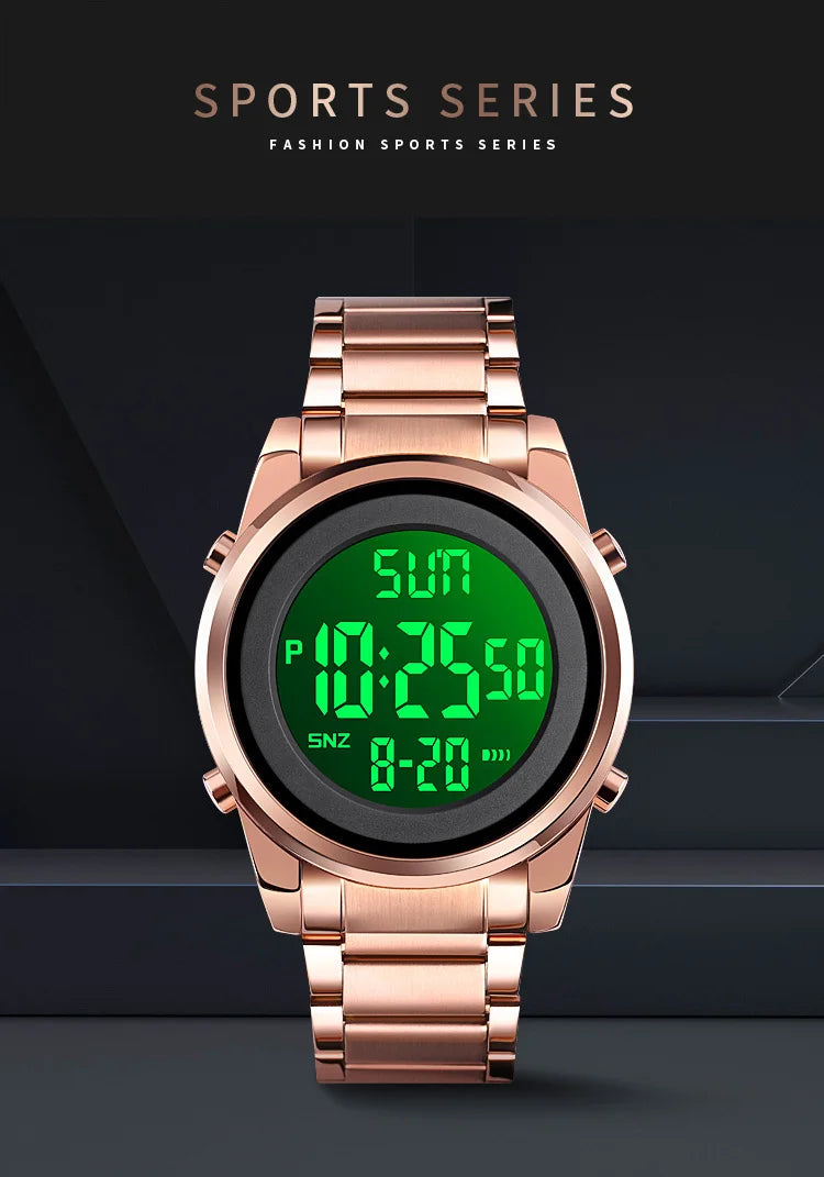 SKMEI 1611 Chrono Count Down Alarm Hour For Mens reloj hombre Digital 2 Time Mens Watches Fashion LED Men Digital Wristwatch