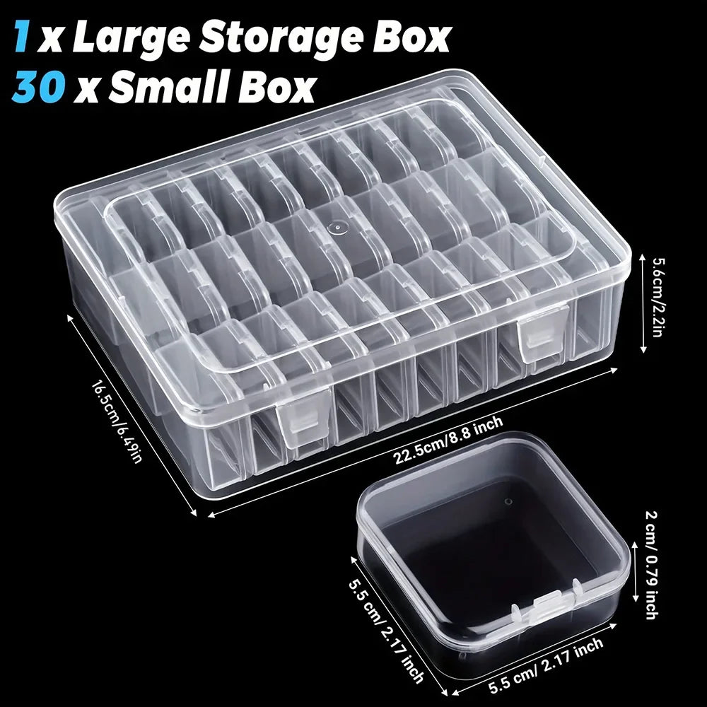 DIY Diamond Painting Embroidery Storage Box, Nail Art Jewelry Rhinestone Mosaic Storage Container Multifunctional Storage Box