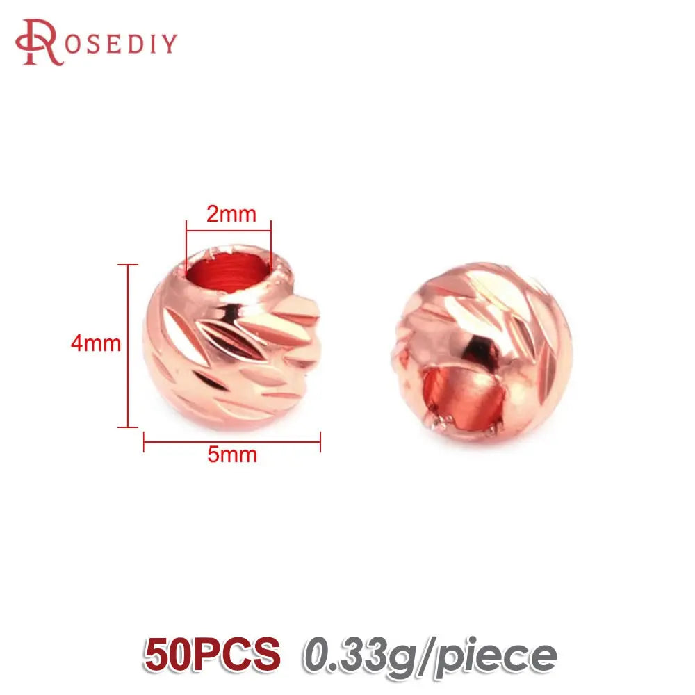 2.5MM 3MM 4MM 5MM 6MM 8MM Brass Faceted Round Ball Necklaces Bracelets Spacer Beads Jewelry Making Supplies Findings Accessories