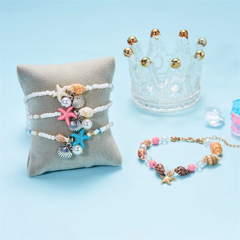 Boho Starfish Conch Bracelet Anklets for Women Girls Cute Shell Rice Beads Leg Ankle Chain Summer Foot Beach Jewelry Gifts