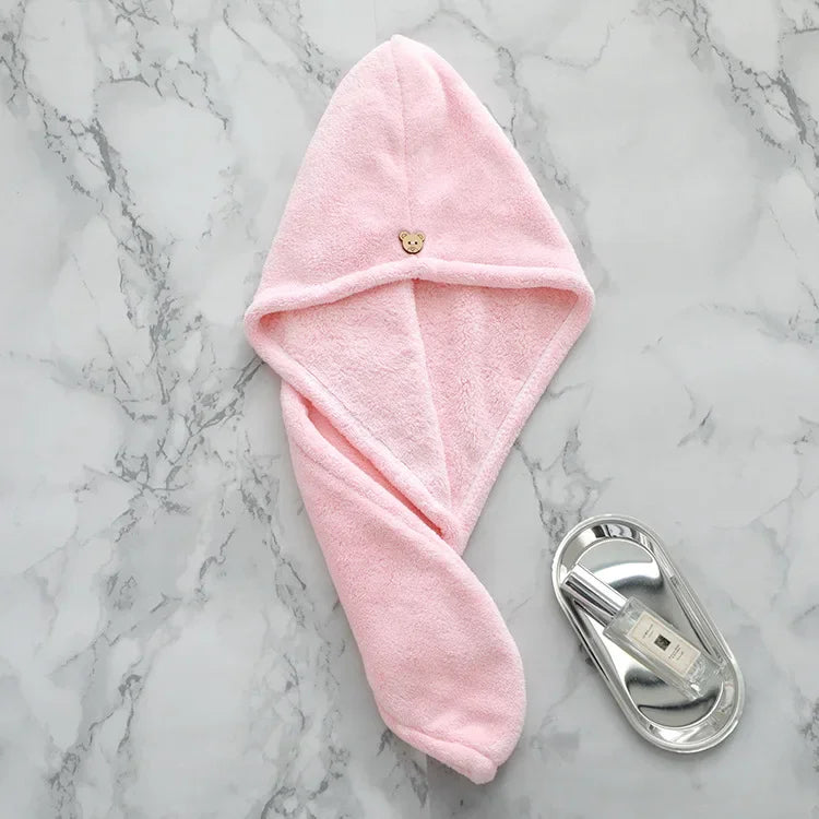 Women Magic Microfiberrapid Drying Hair Towel Cap Hat Towel Bathroom Bath Wrap Hat Quick Cap Turban Dry Toallas Bath Shower