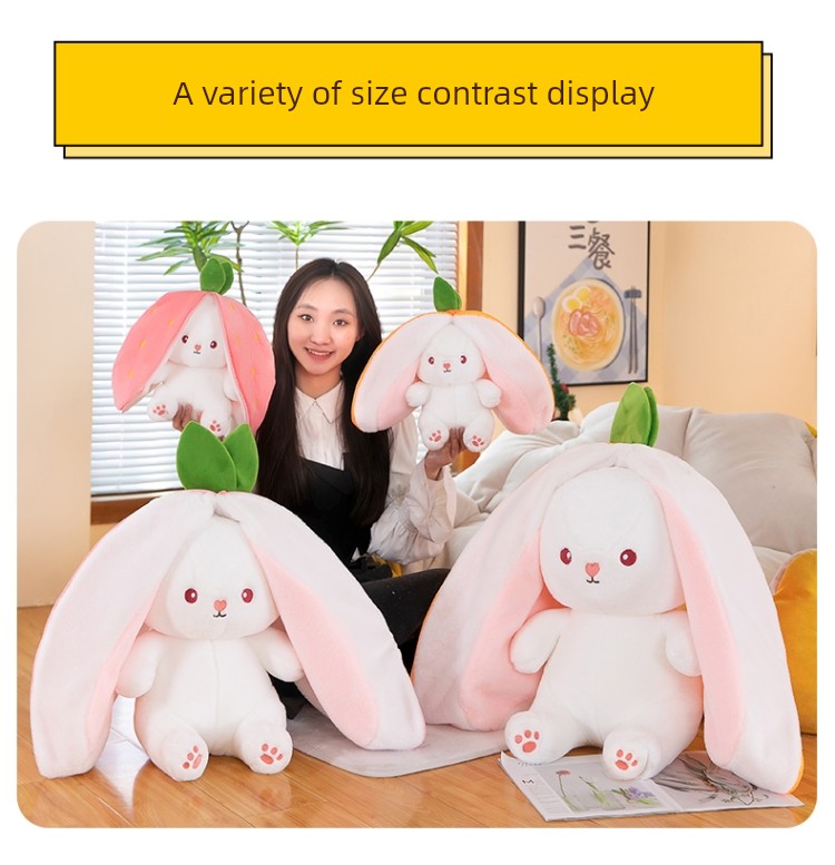 Transformation Rabbit Cute Carrot Birthday Gift Doll