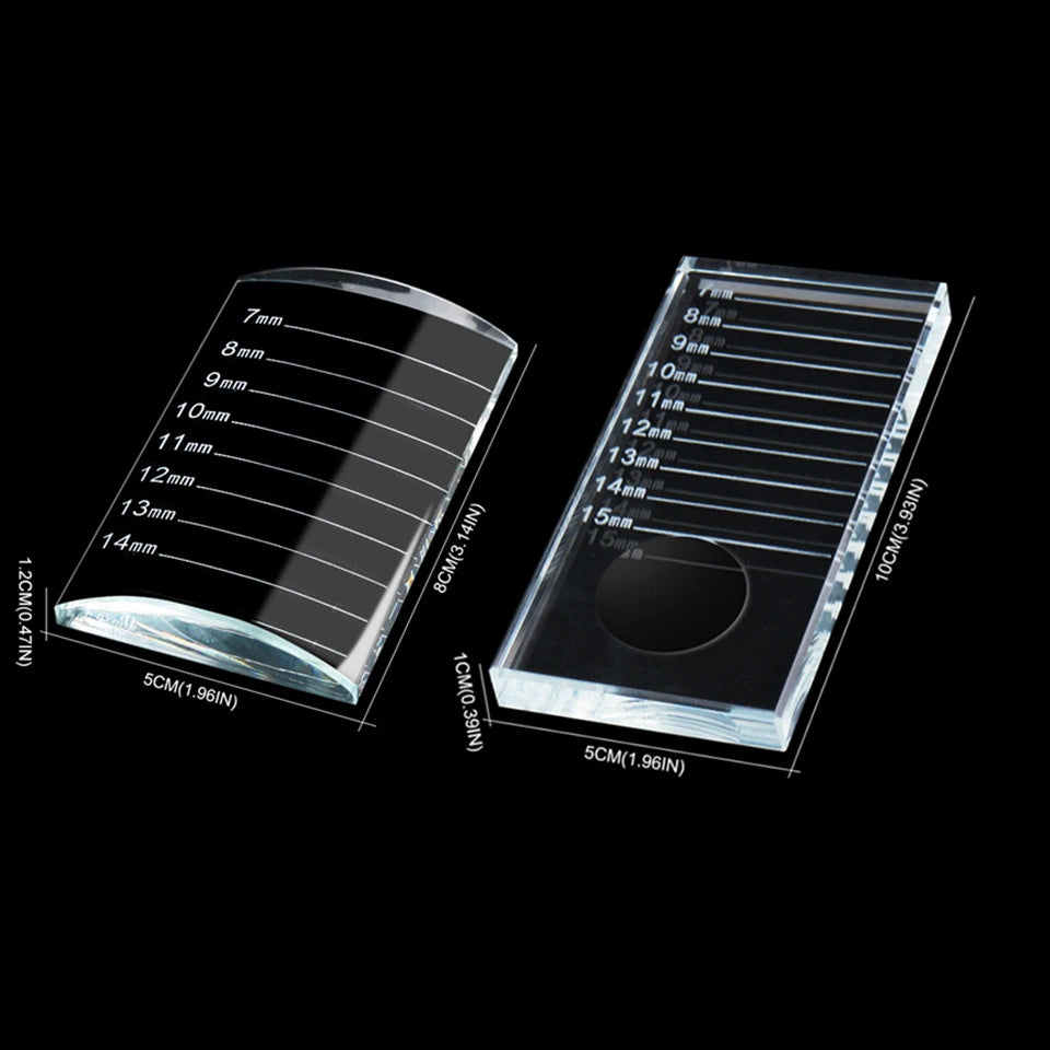 Eyelash Extensions Acrylic Lash Holder Eyelashes Pallet Storage Box Large Eye Lash Tile Dust-proof Cover Beauty Makeup Tools