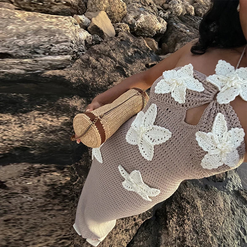 vacation halter summer dress 2025