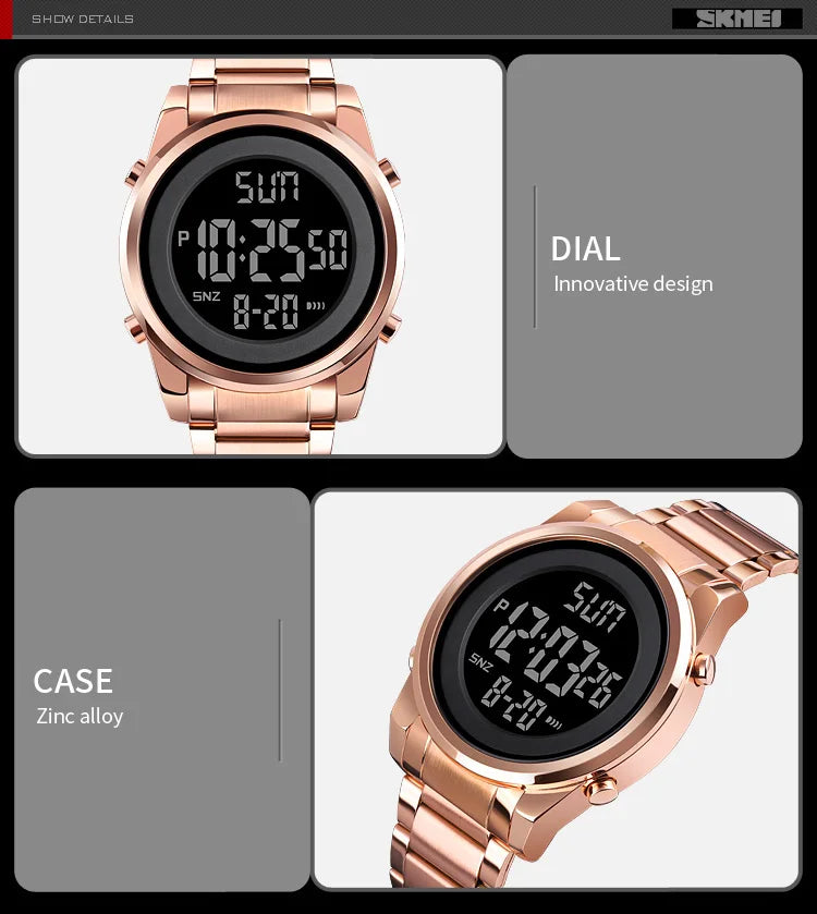 SKMEI 1611 Chrono Count Down Alarm Hour For Mens reloj hombre Digital 2 Time Mens Watches Fashion LED Men Digital Wristwatch