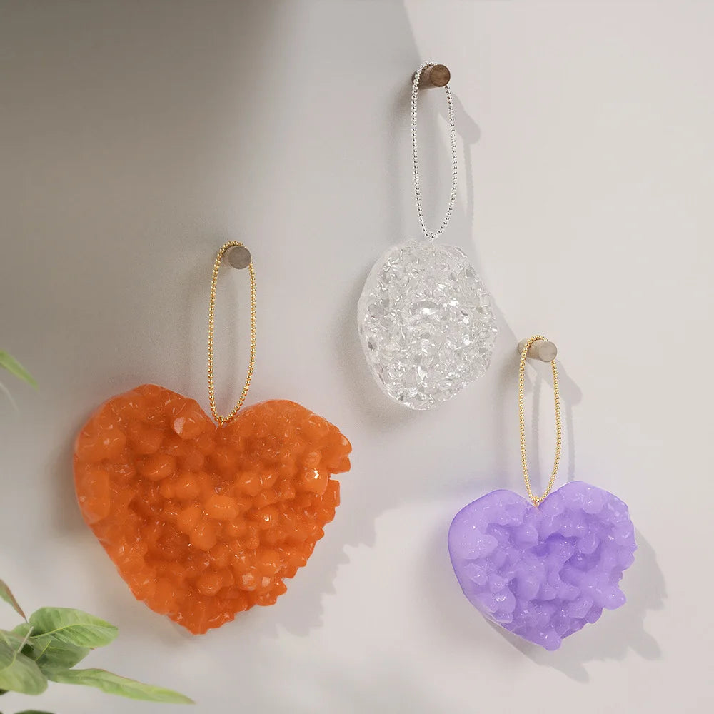 Crystal Cluster Pendant Epoxy Resin Mold DIY Ice Crystal Cave Pendant Silicone Mold