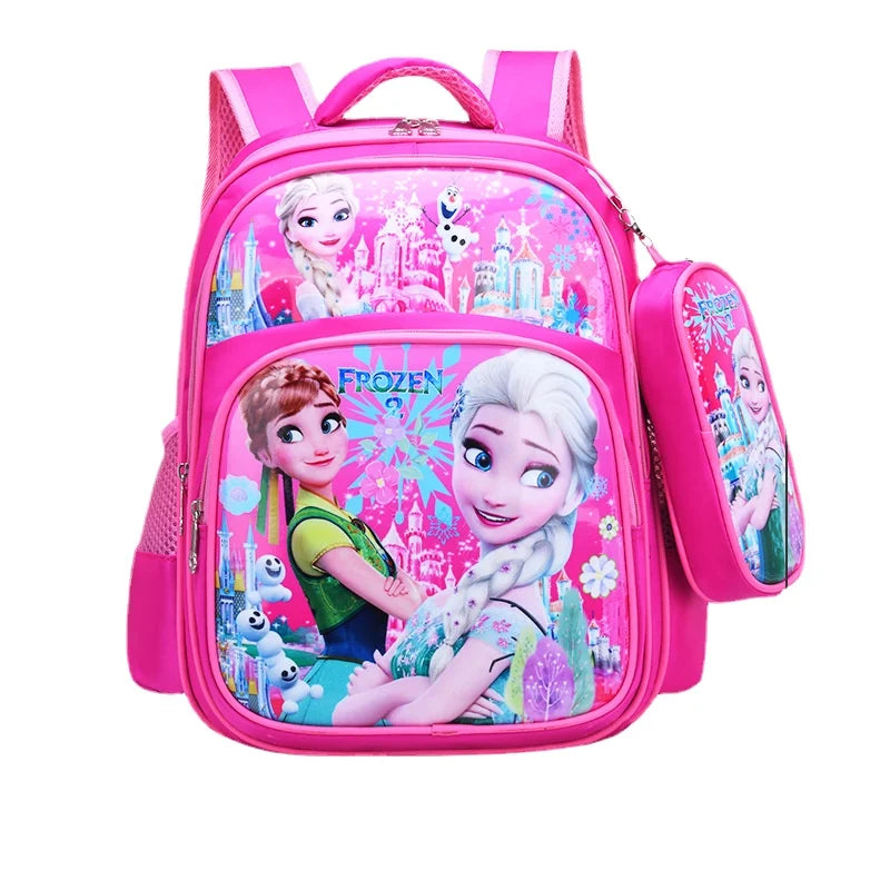 Disney  New Frozen Elsa Anna Cartoon Schoolbag Girls Backpack Children Primary School Schoolbag Children Backpack Schoolbag