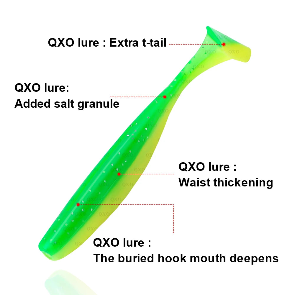 QXO 50 Pcs/Lot 7cm 10cm Soft Lure Shad Wobbler Silicone Bait Sea Worm Swimbait Streamer Silicone Lure Spinnerbait  Accessories