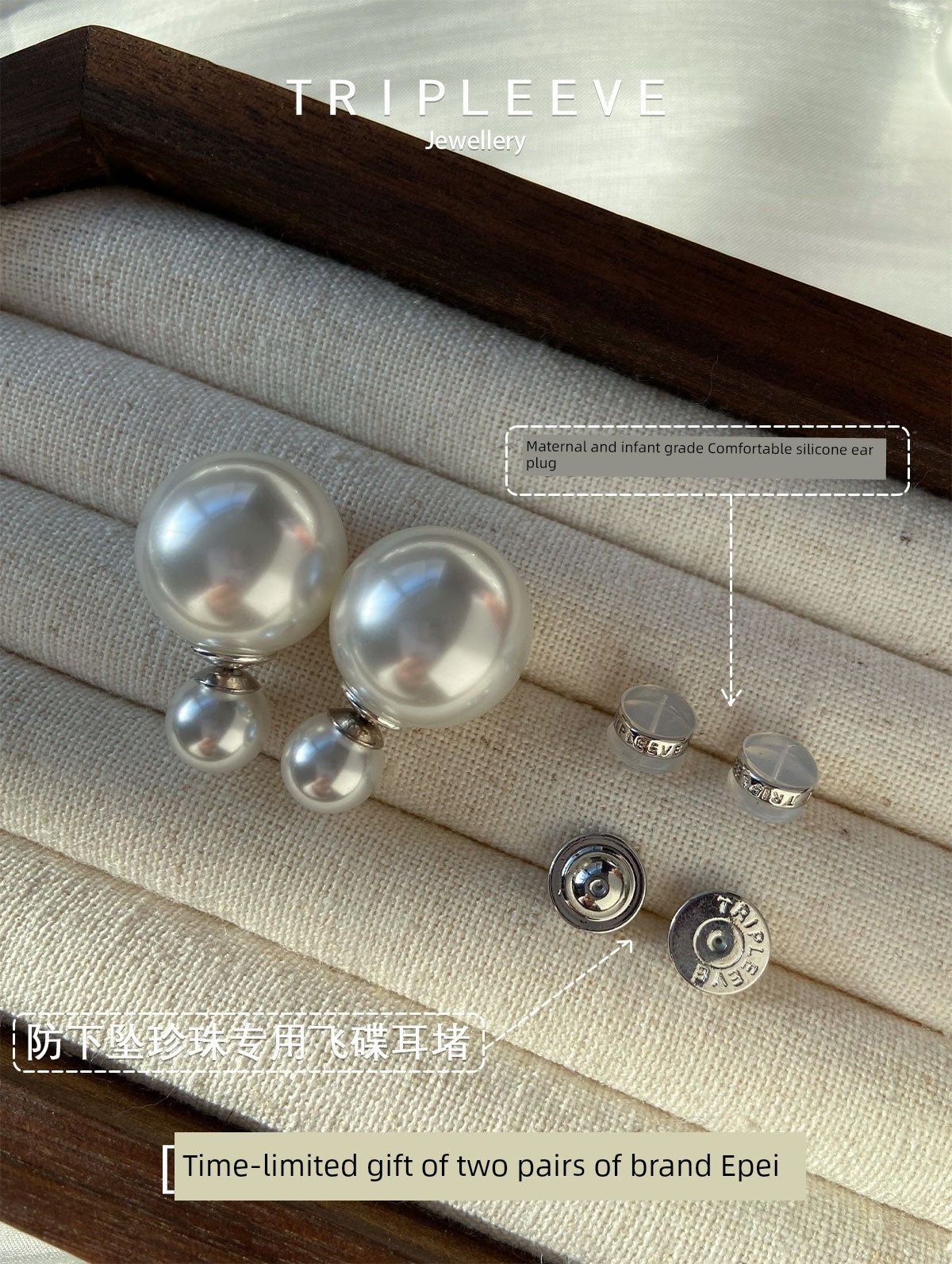 Homemade Cold White Bulb! One Style for Triple-Wear Cold Light Australian White S999 Silver Pearl Earrings Size Beads Front and Rear Wear
